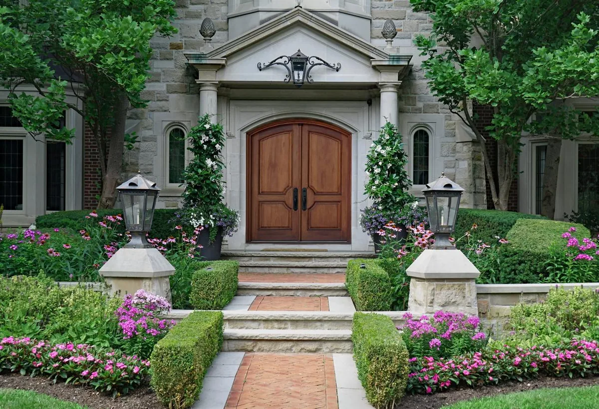 The entrance of an established residence